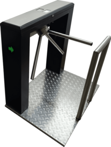 catraca de acesso balcao com base para alto fluxo v8