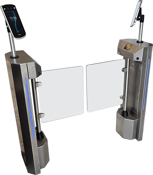 Catraca Flow V9 Pedestal Inox Facial Braco pivotanteprv