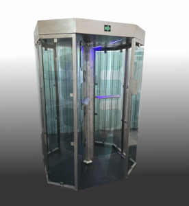 torniquete vidro giratorio bloqueio