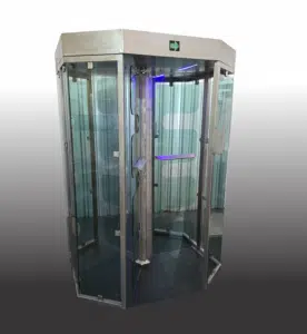 torniquete vidro giratorio bloqueio