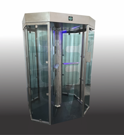 torniquete vidro giratorio bloqueio